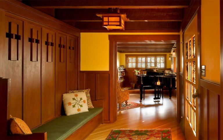 Historic Greene & Greene Home Restoration in Southern California Hallway Design by HartmanBaldwin Historic Greene & Greene Home Restoration in Southern California Hallway