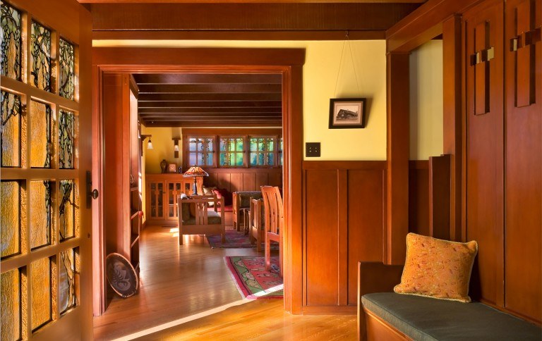 Historic Greene & Greene Home Restoration in Southern California Hallway Design by HartmanBaldwin Historic Greene & Greene Home Restoration in Southern California Hallway