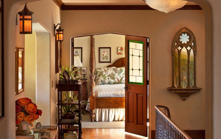 Bedroom of English Tudor Garden Cottage by HartmanBaldwin Bedroom of English Tudor Garden Cottage