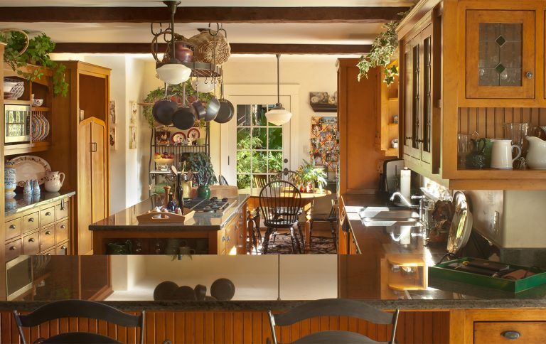 English Tudor Style Living Room & Kitchen by HartmanBaldwin English Tudor Style Living Room & Kitchen