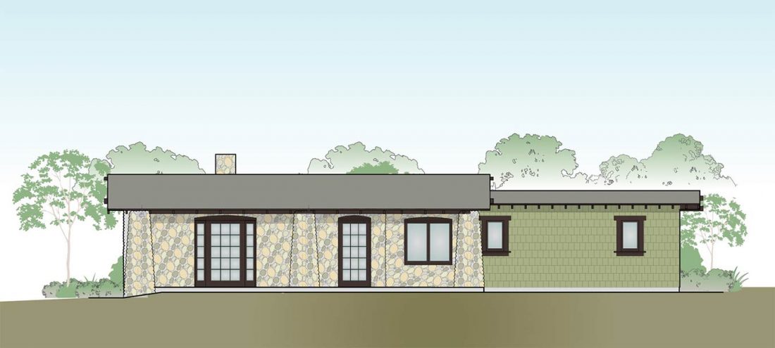 Architectural drawing of Canyon residence project.