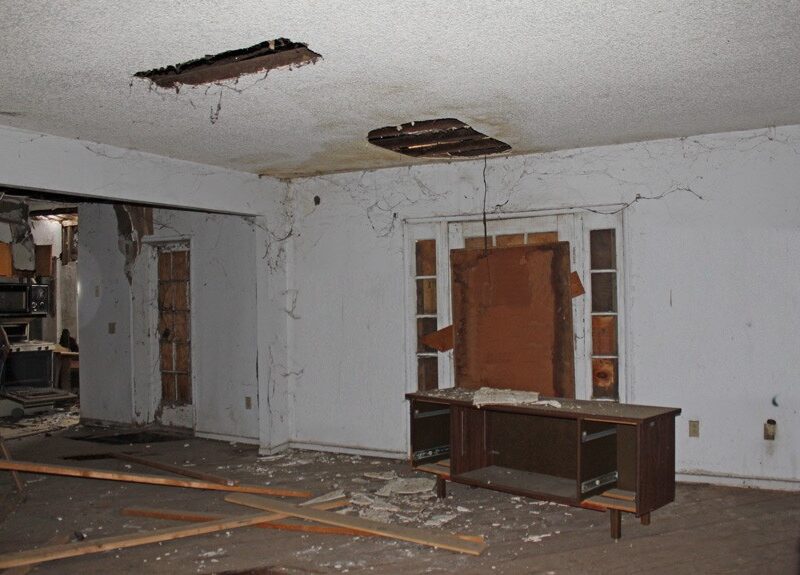 Before image of interior living space for Canyon residence.