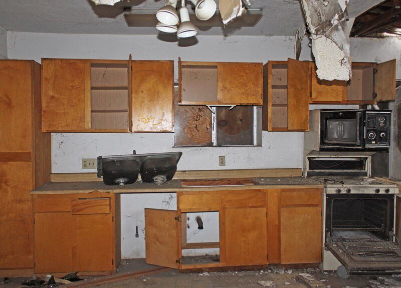 Before image of kitchen of Canyon residence project.