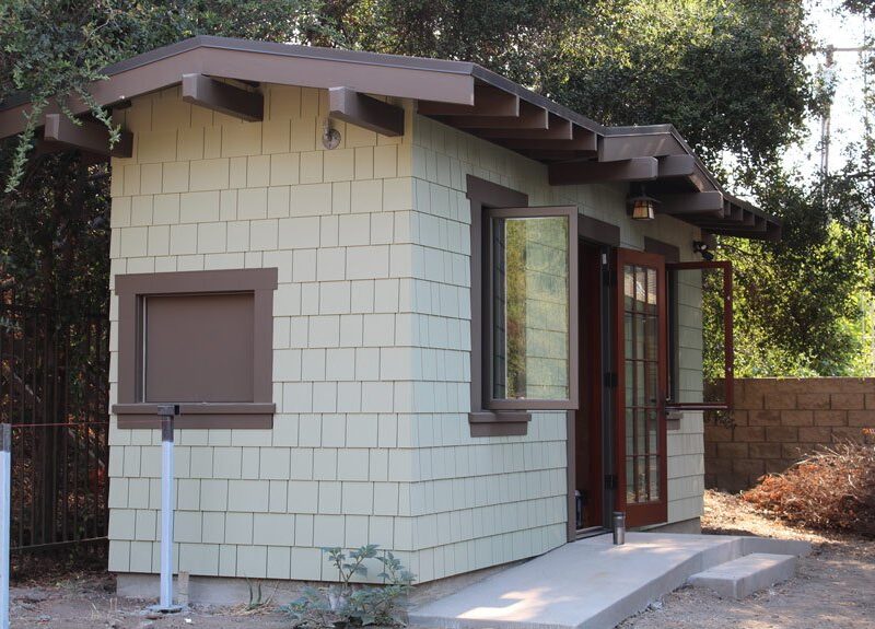 Exterior image of the Canyon residence project's satellite building.