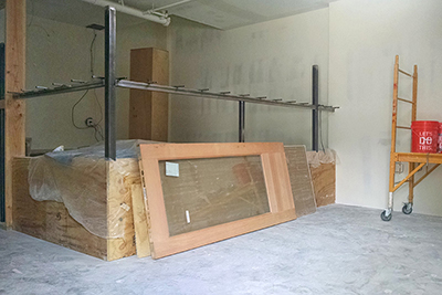 Before image of HartmanBaldwin Pasadena office's conference room.