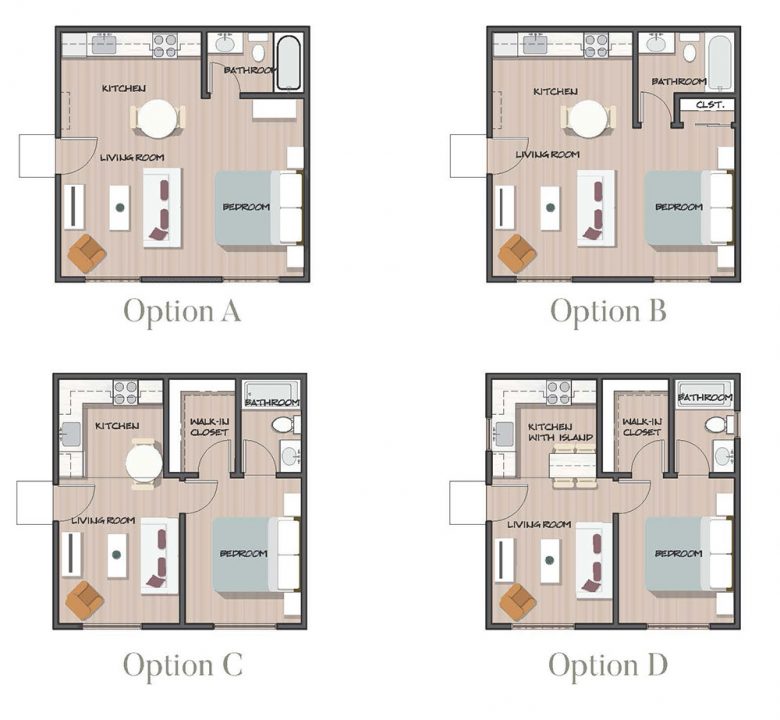 ADU floorplans for ADU design build by HartmanBaldwin - Hartman Baldwin Pre-Launch HartmanBaldwin_Accessory-Dwelling-Unit_ADU_Floorplans