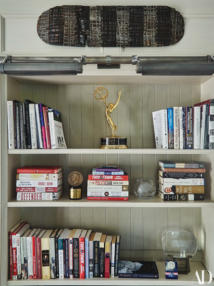 Italianate Villa Restoration in Southern California Book Shelves