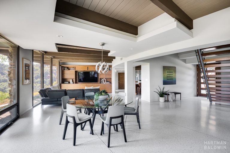 Mid-Century Modern Custom Home Remodel Dining Area Design by HartmanBaldwin Mid-Century Modern Custom Home Remodel Dining Area