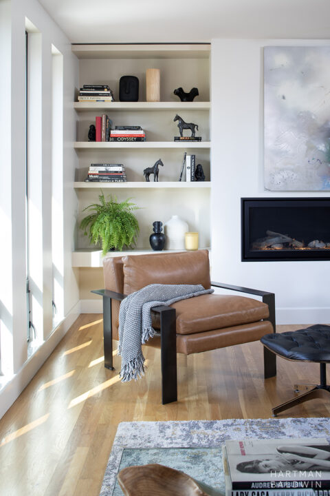 HartmanBaldwin Oak Knoll Residence Mid-Century Modern Living Room Fireplace Detail - Hartman Baldwin Pre-Launch Mid-Century Modern Kitchen Renovation